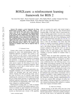 ROS2Learn: a reinforcement learning framework for ROS 2
