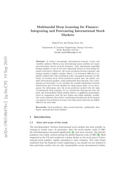 Multimodal Deep Learning for Finance: Integrating and Forecasting
  International Stock Markets