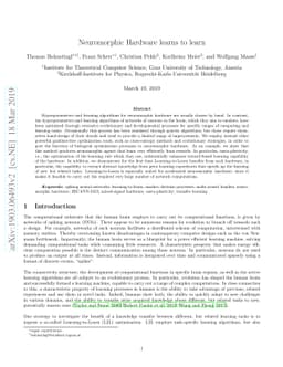 Neuromorphic Hardware learns to learn