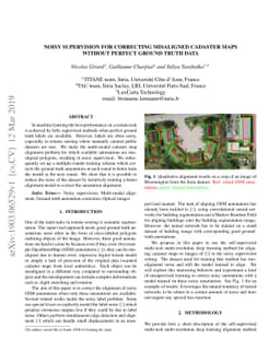 Noisy Supervision for Correcting Misaligned Cadaster Maps Without
  Perfect Ground Truth Data