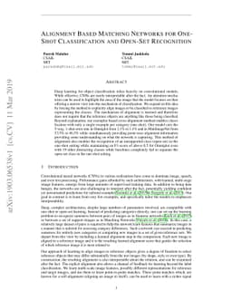 Alignment Based Matching Networks for One-Shot Classification and
  Open-Set Recognition