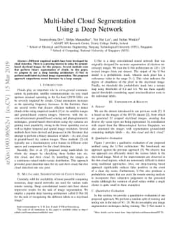Multi-label Cloud Segmentation Using a Deep Network