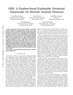 GEE: A Gradient-based Explainable Variational Autoencoder for Network
  Anomaly Detection