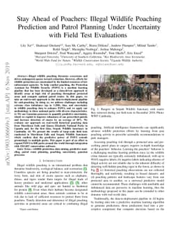 Stay Ahead of Poachers: Illegal Wildlife Poaching Prediction and Patrol
  Planning Under Uncertainty with Field Test Evaluations