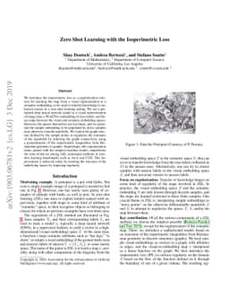 Zero Shot Learning with the Isoperimetric Loss