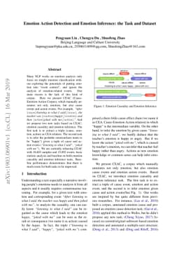 Emotion Action Detection and Emotion Inference: the Task and Dataset