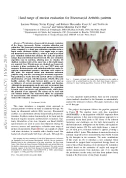 Hand range of motion evaluation for Rheumatoid Arthritis patients
