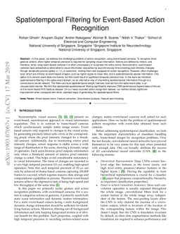 Spatiotemporal Filtering for Event-Based Action Recognition