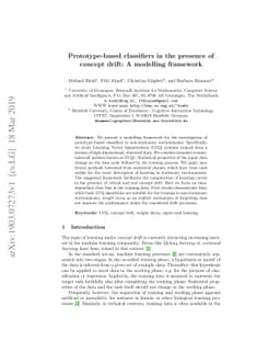 Prototype-based classifiers in the presence of concept drift: A
  modelling framework