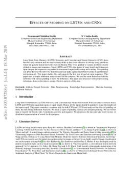 Effects of padding on LSTMs and CNNs