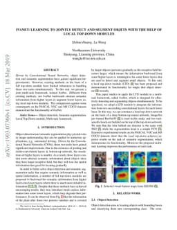 IvaNet: Learning to jointly detect and segment objets with the help of
  Local Top-Down Modules
