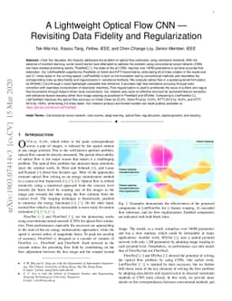 A Lightweight Optical Flow CNN - Revisiting Data Fidelity and
  Regularization