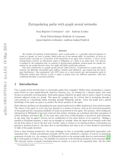 Extrapolating paths with graph neural networks