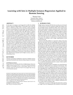 Learning with Sets in Multiple Instance Regression Applied to Remote
  Sensing