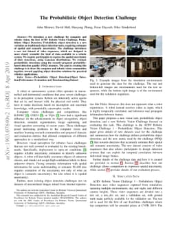 The Probabilistic Object Detection Challenge