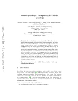 NeuralHydrology -- Interpreting LSTMs in Hydrology