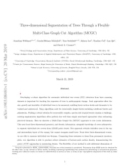 Three-dimensional Segmentation of Trees Through a Flexible Multi-Class
  Graph Cut Algorithm (MCGC)