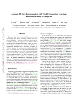 Accurate 3D Face Reconstruction with Weakly-Supervised Learning: From
  Single Image to Image Set