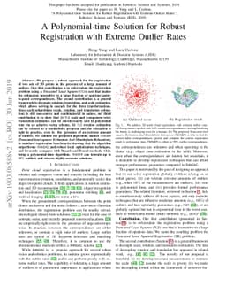 A Polynomial-time Solution for Robust Registration with Extreme Outlier
  Rates