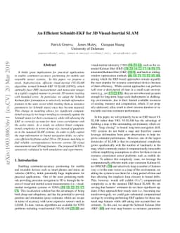 An Efficient Schmidt-EKF for 3D Visual-Inertial SLAM