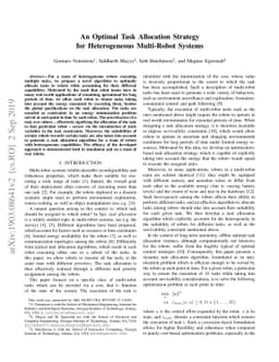 An Optimal Task Allocation Strategy for Heterogeneous Multi-Robot
  Systems