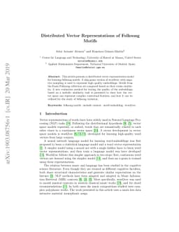 Distributed Vector Representations of Folksong Motifs