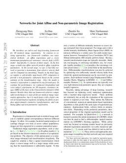 Networks for Joint Affine and Non-parametric Image Registration