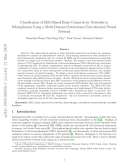 Classification of EEG-Based Brain Connectivity Networks in Schizophrenia
  Using a Multi-Domain Connectome Convolutional Neural Network