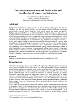 Convolutional neural network for detection and classification of
  seizures in clinical data