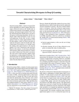 Towards Characterizing Divergence in Deep Q-Learning