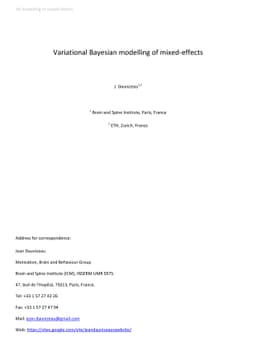 Variational Bayesian modelling of mixed-effects