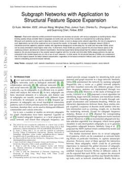 Subgraph Networks with Application to Structural Feature Space Expansion