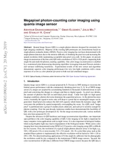 Megapixel Photon-Counting Color Imaging using Quanta Image Sensor