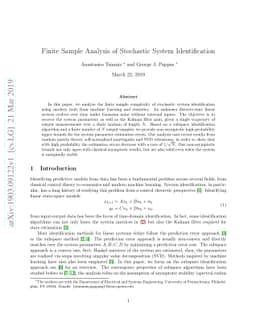 Finite Sample Analysis of Stochastic System Identification