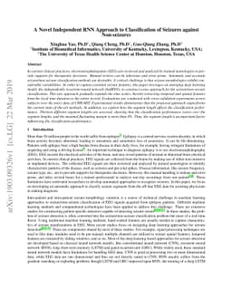 A Novel Independent RNN Approach to Classification of Seizures against
  Non-seizures