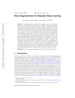 Data Augmentation for Bayesian Deep Learning