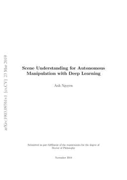 Scene Understanding for Autonomous Manipulation with Deep Learning