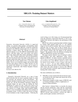 SRGAN: Training Dataset Matters