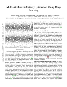 Multi-Attribute Selectivity Estimation Using Deep Learning