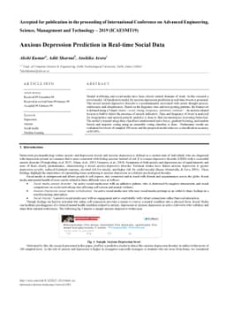 Anxious Depression Prediction in Real-time Social Data