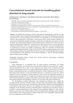 Convolutional neural network for breathing phase detection in lung
  sounds