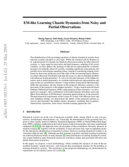 EM-like Learning Chaotic Dynamics from Noisy and Partial Observations