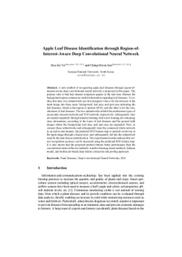 Apple Leaf Disease Identification through Region-of-Interest-Aware Deep
  Convolutional Neural Network