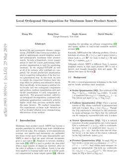 Local Orthogonal Decomposition for Maximum Inner Product Search