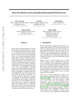 Real-Time Robotic Search using Hierarchical Spatial Point Processes