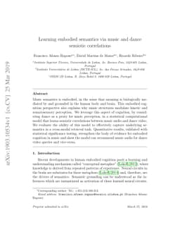 Learning Embodied Semantics via Music and Dance Semiotic Correlations