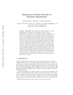 Robustness of Neural Networks to Parameter Quantization