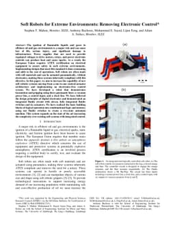 Soft Robots for Extreme Environments: Removing Electronic Control