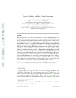 Active Stacking for Heart Rate Estimation