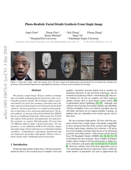 Photo-Realistic Facial Details Synthesis from Single Image
